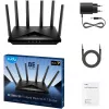 Tabletop router Cudy WR11000 — Tri‑band 2.4/5/6 GHz, Wi‑Fi 7, 4× 2.5 Gigabit LAN, 5765 Mbps per 6 GHz band, 512 MB RAM