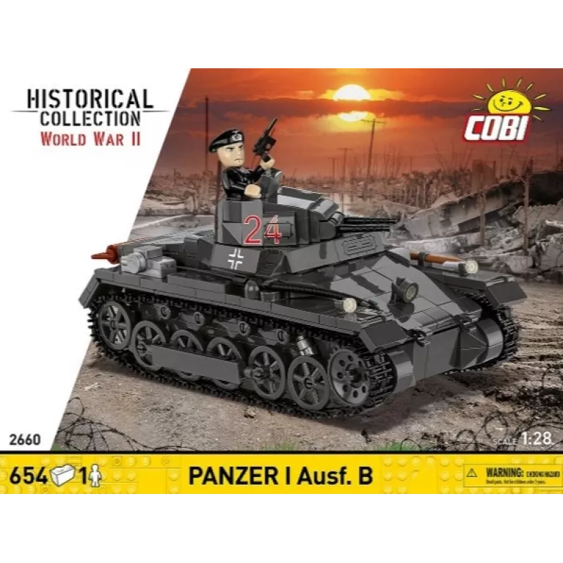 Building Set Cobi Panzer I Ausf. B – 654 pieces, detailed model tank kit