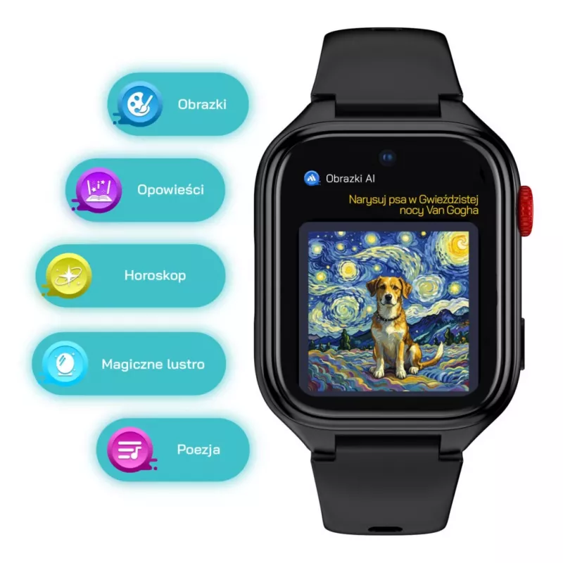 Smartwatch Stelio ST-SWJ102-BK Junior Pro AI 4G black – children’s wearable with 4G connectivity