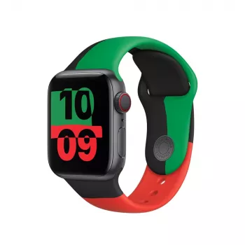 Band Apple 40mm Black Unity Sport Band M/L Black Green Red