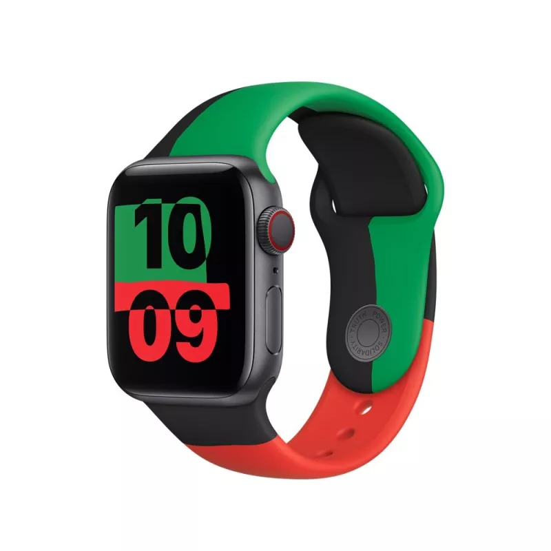 Band Apple 40mm Black Unity Sport Band M/L Black Green Red