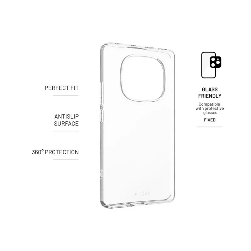 Back cover FIXED for Xiaomi Redmi Note 14 Pro 4G, transparent TPU protective case