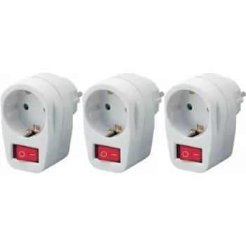 Wall Switchable Socket 3-Pack Basetech 1-Pole White
