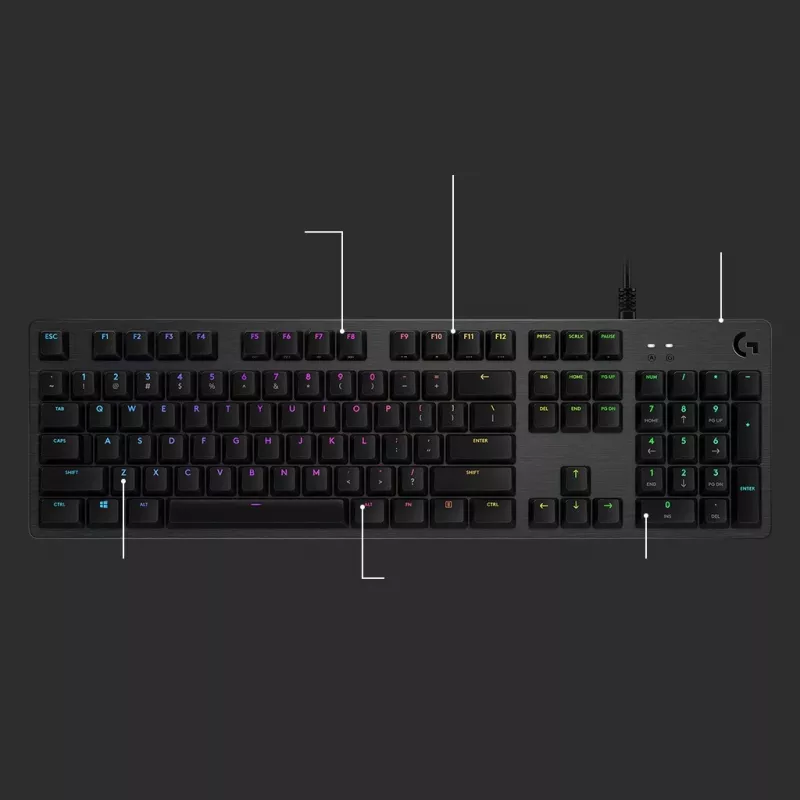 Logitech G512 Gamingtastatur, Black, Wired, Swiss, 920-009347