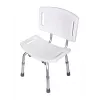 Shower chair with backrest ActionMed KP500AM — 4-leg adjustable aluminium seating support, non-slip feet, max load 120 kg