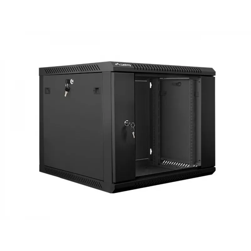 Lanberg WF01-6609-10B Wall-Mounted Rack Cabinet 9U 19 inch 600x600mm Black