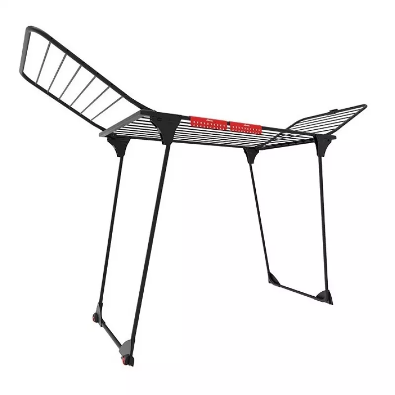 Clothes drying rack VILEDA King Ultimate 174096 — foldable steel stand, 20 m drying space, castor wheels, 112 cm height