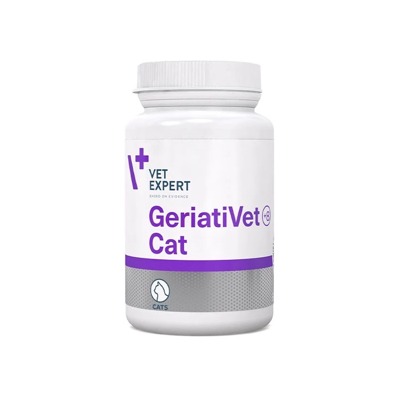 Dietary supplement VETEXPERT GeriatiVet Cat capsules 60 pcs — senior cat support, brain function booster, gluten- and soy-free