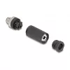 M12 Connector A-coded 3 pin male DeLOCK 60566 screw connection black