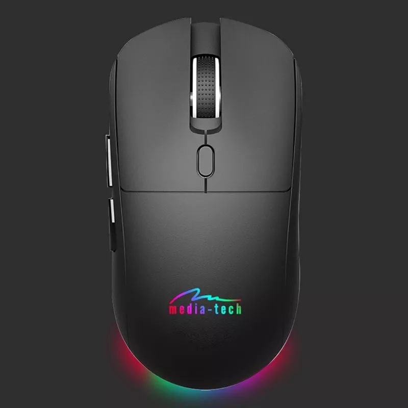 Wireless mouse MEDIA-TECH MT1124 BT/RF Silent & Recharge — ambidextrous, 3200 DPI, Bluetooth + 2.4 GHz USB, 6 buttons, rechargeable