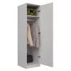 Wardrobe Top e Shop SD-50 BI with 5 shelves, 1 door, white frame