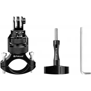 Aluminum 360° PULUZ Steering Wheel Mount for Sports Cameras (Black)