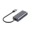 USB-C to RJ45 Adapter Unitek U1343AGY01 — 5 Gbps Ethernet, USB-C (male) to RJ45 (female), grey, 0.15 m cable