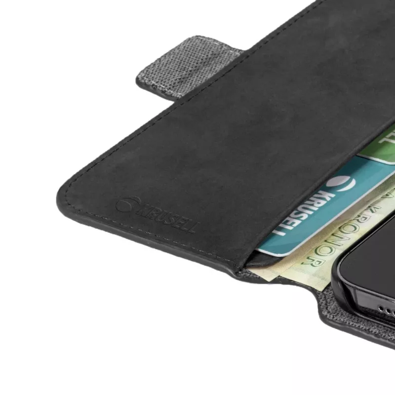 Wallet case Krusell 62396 for iPhone 13 Pro Max 17 cm Black
