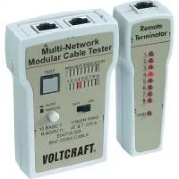 Voltcraft CT-2 Cable-Test Instrument, Cable Tester for BNC, RJ-11 and RJ-45 (TCT-141)