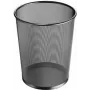 Waste bin HERLITZ Manhattan 18 L — black wire metal, round slightly conical