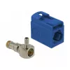 Coaxial connector DELOCK 89715 — FAKRA C male, 90° right-angle, 13.8×21.5×9.5 mm