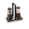 Salt and Pepper Mill Set GEFU X-plosion 11 cm Black — manual tabletop grinders, ceramic mechanism