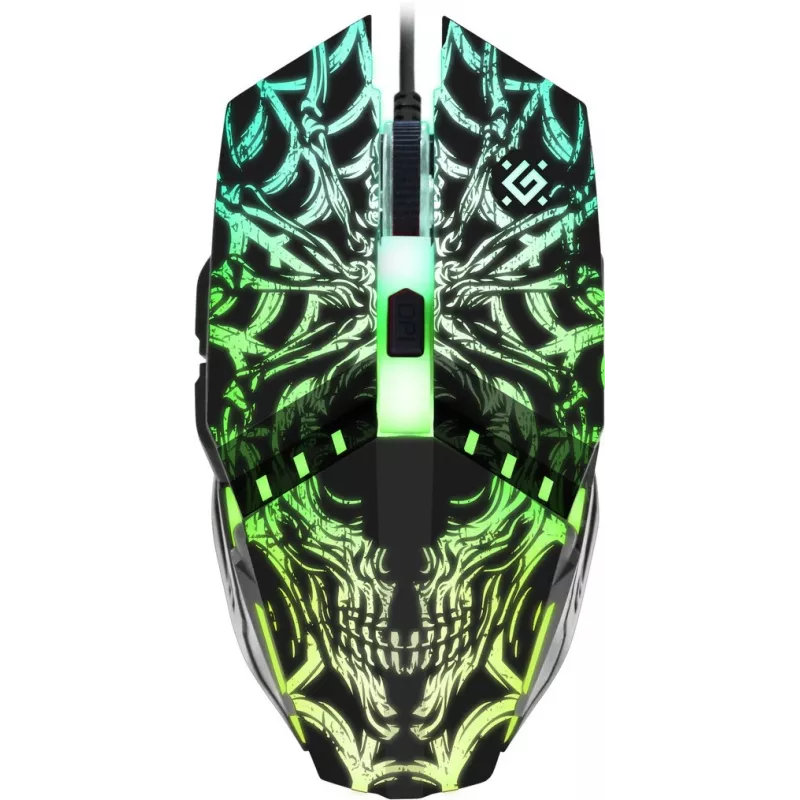 Gaming mouse DEFENDER GM-670L Ambidextrous optical, 2400 DPI, 5 buttons, wired, black, RGB