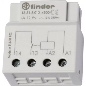 Finder Relay for UP-Dose or Schalterdose 13.31.8.012.4300 12 V/AC 1 Normally Open Contact 12 A 250 V/AC (13.31.8.012.4300)