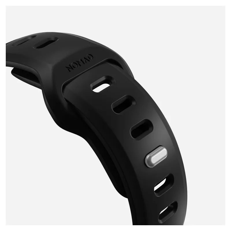 Watch band Nomad Tempo Band Black Rubber — 20 mm width, fits wrists 155–193 mm
