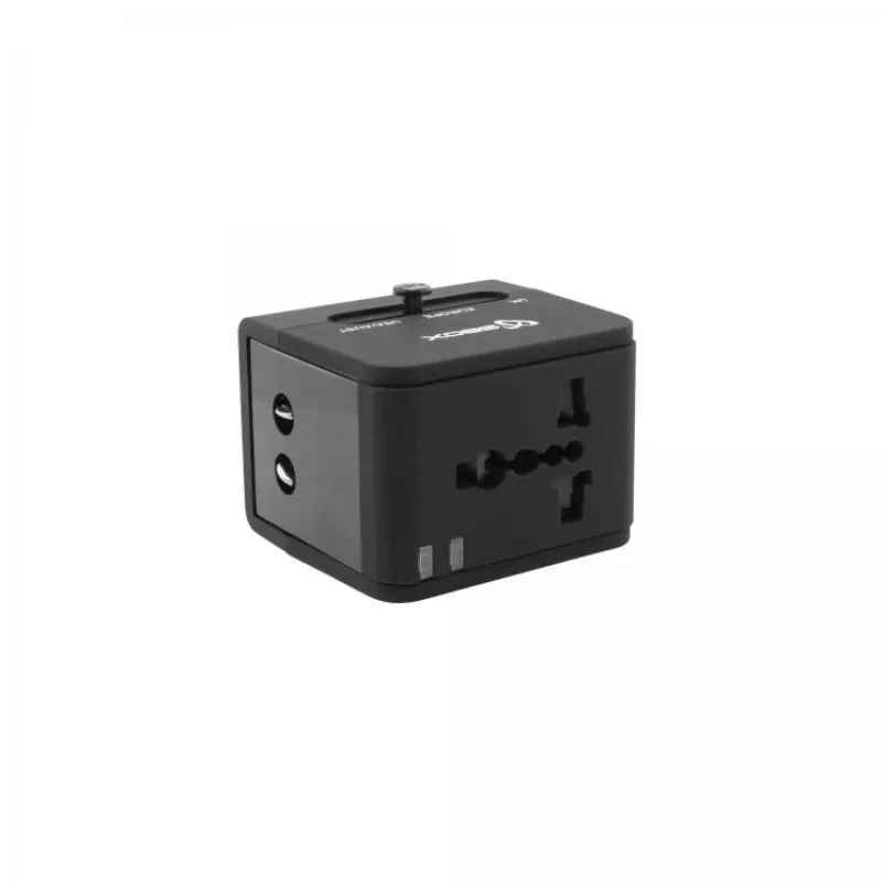 Travel adapter SBOX TA-23 with dual USB charger and universal plug compatibility