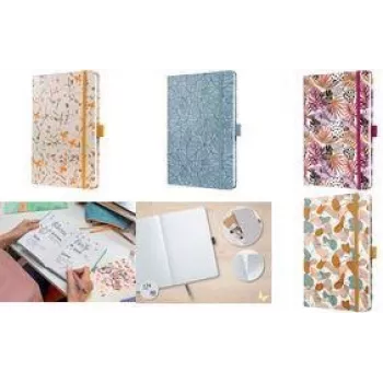 Notebook sigel Jolie Beauty Autumn Linear Leaves DIN A5 – JN359, ruled pages