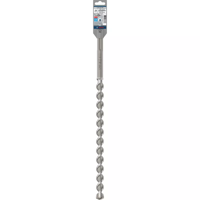 Bosch SDS max-4 Drill Bits, Rotary hammer, 2.4 cm, 520 mm, Brick, Concrete, Hard concrete, Limestone, Sandstone, 40 cm, SDS Max