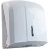 Paper Towel Dispenser HYGOSTAR 88838 — Plastic white, compatible with Z-fold and C-fold towels