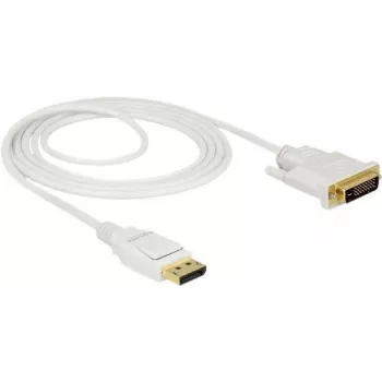 Video cable adapter DeLOCK 83814 2m DisplayPort DVI White