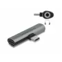 DeLOCK 64186 cable gender changer USB Type-C USB Type-C + 3.5mm Grey