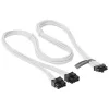 Seasonic 12VHPWR PCIe Adapter Cable - (White, 0,75 Meter)(SS2X8P-12VHPWR-600/WHITE)