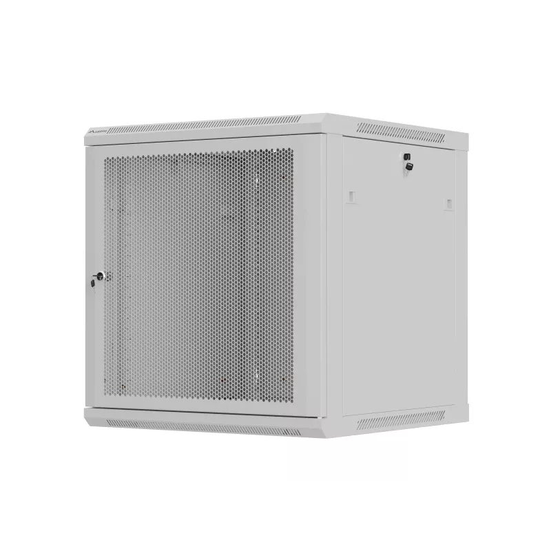 Lanberg WF01-6612-23S Wall-Mounted Rack Cabinet 19 inch 12U 600x600 Grey with Perforated Door