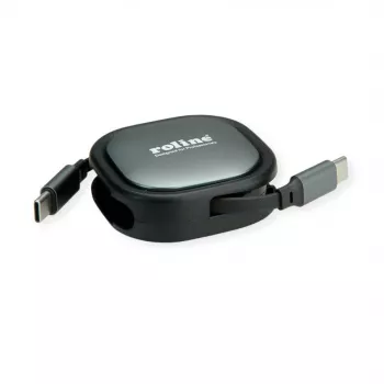 ROLINE USB2.0 Aufrollbares Cable C-C ST/ST 1.2m - Cable - Digital/Data (11.02.8420)