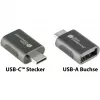 Good Connections Adapter USB 3.2 Gen.1 3.0 Plug C an USB-A Socket galvanized metal enclosure (USB-AD302)