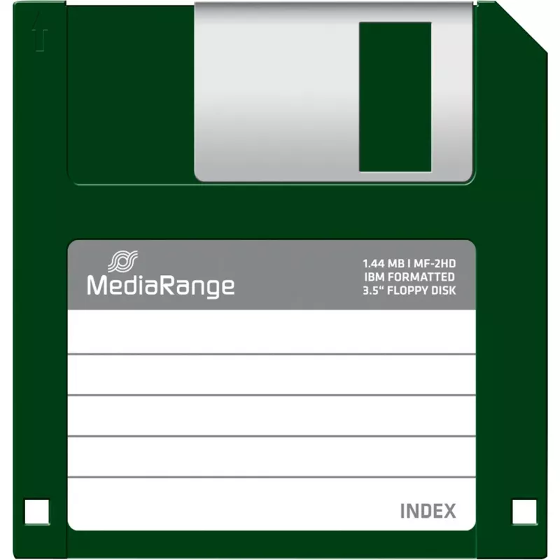 Floppy disk MediaRange MR200 3.5 inch 1.44 MB pack of 10, red and yellow