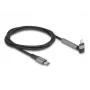 USB Type-C to Lightning charging and data cable with angled connector and stand function, DELOCK 1.5 m, 9 V 3 A (MFi)