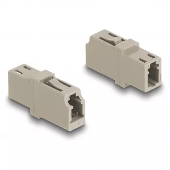 DeLOCK Optical Fiber Coupler LC Simplex female to LC Simplex female OM1/OM2 beige