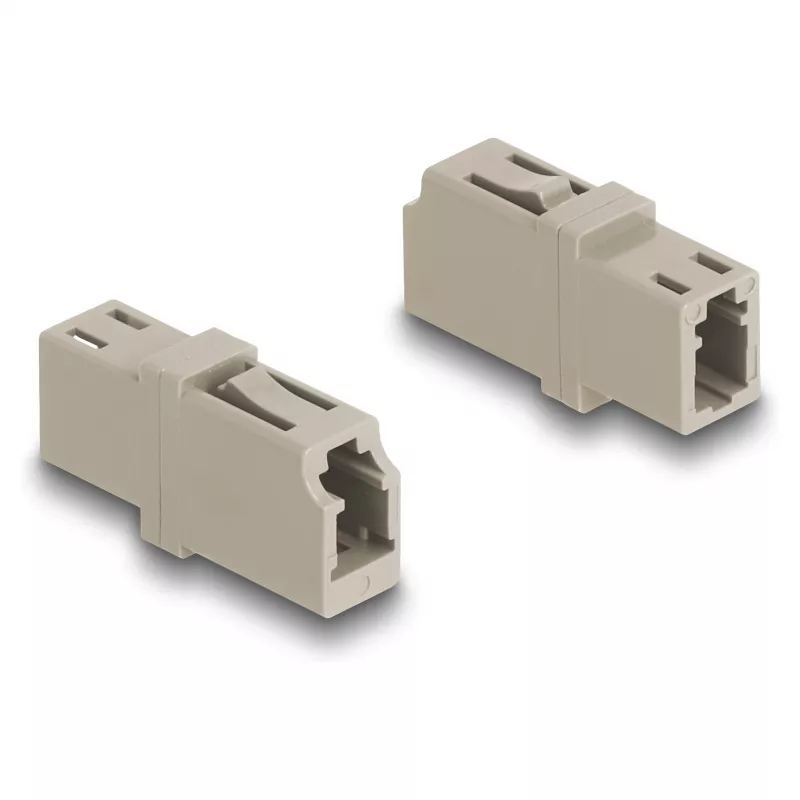 DeLOCK Optical Fiber Coupler LC Simplex female to LC Simplex female OM1/OM2 beige