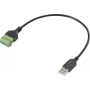 Renkforce USB 2.0 Adapter Cable[1x 2.0 Plug A - 1x Clamp Connection] RF-6443966 30 cm (RF-6443966)