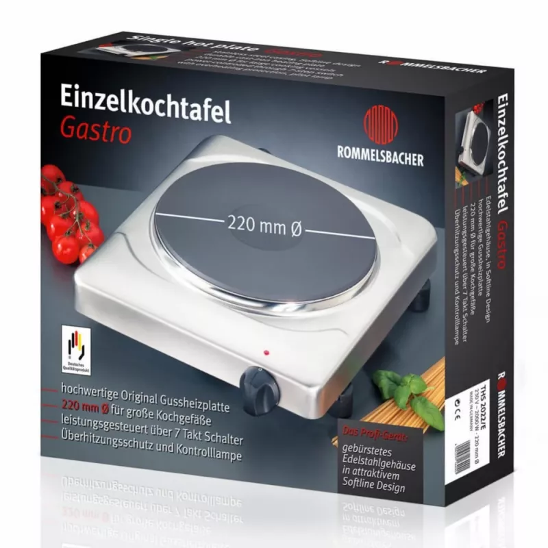 Sealed Plate Hob Rommelsbacher THS 2022/E 1 Zone Rotary Control