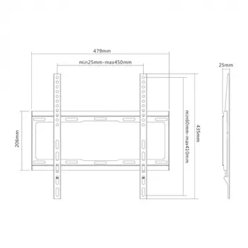 TV mount SUNNE 32-55-EF Black 139.7 cm (55 inch)