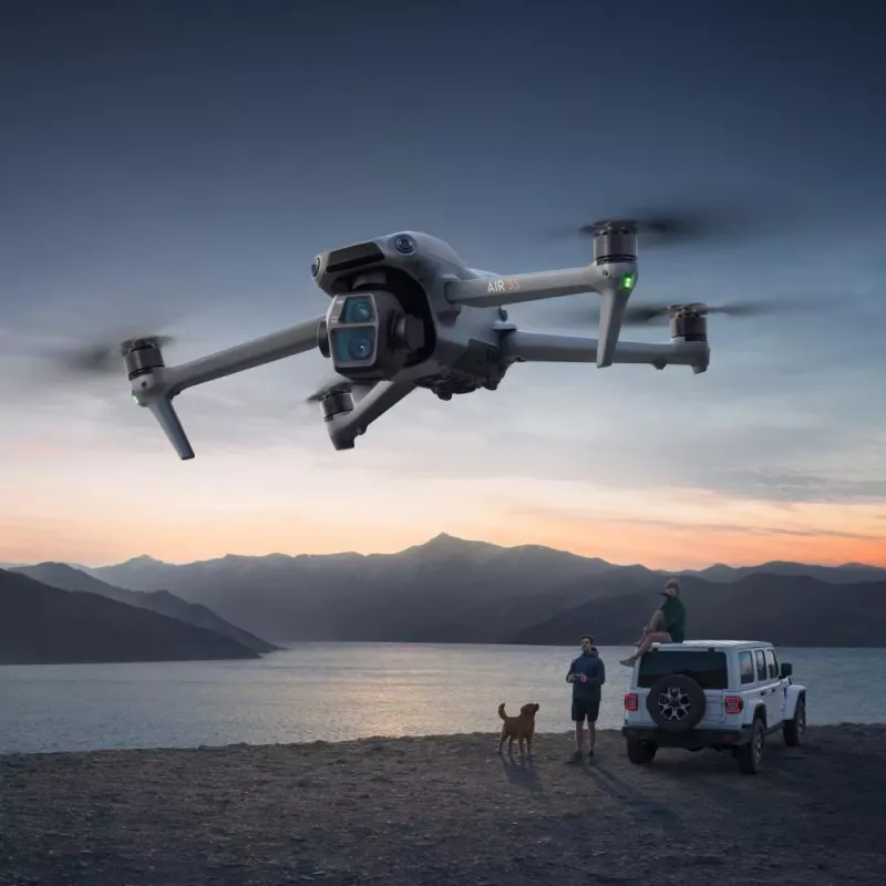 Quadcopter DJI Air 3s RC-N3 — 50 MP camera, 4K (3840×2160), 4 rotors, max speed 27 m/s, range 32,000 m, 4276 mAh battery, grey