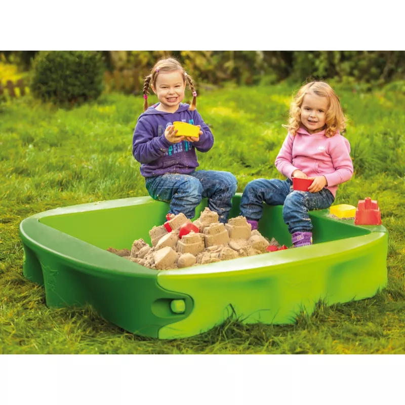 Sandbox Simba‑Dickie BIG 800056733, plastic, 1380×1380 mm, built‑in benches, green