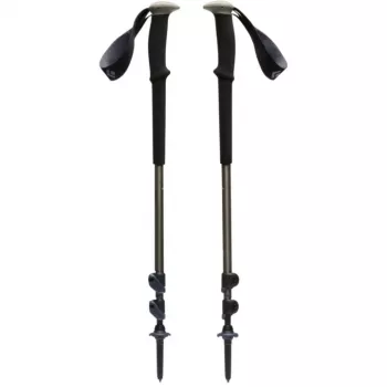 Trekking Poles Trail, Fitness Device black/olive green, 1 Pair, 100-140 cm
