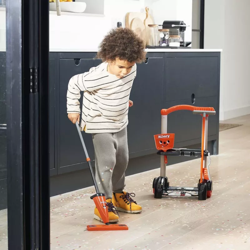 Children's cleaning trolley CASDON Henry, red — role-play household appliance toy