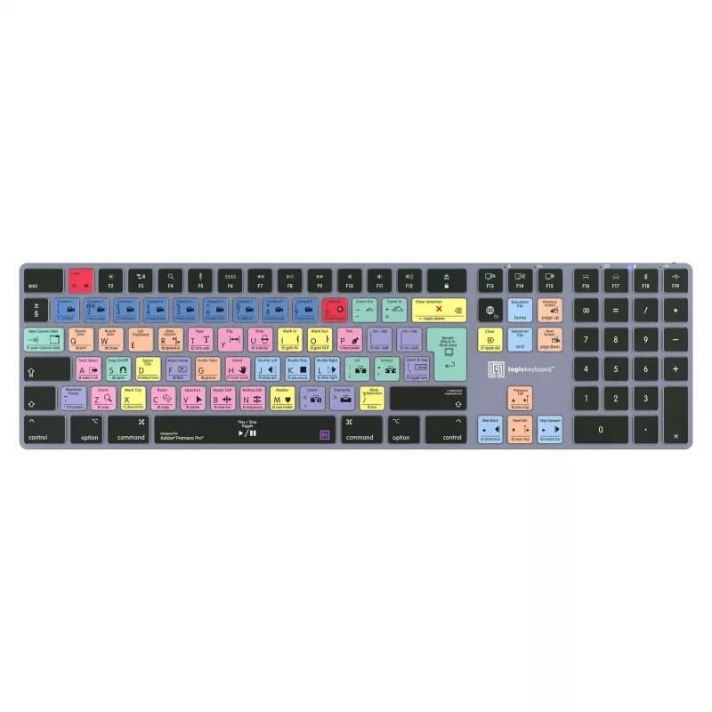 LogicKeyboard Titan DE Mac keyboard for Adobe Premiere Pro CC — German layout