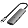 Satechi ST-P4SM interface hub USB Type-C 10000 Mbit/s Grey