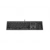 Wired A4Tech keyboard FX60H USB QWERTY — full-size 100%, backlit white, grey, USB hub