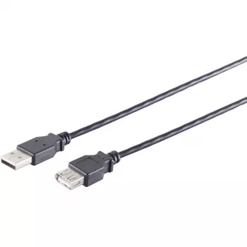 USB cable S/CONN 13-24045 USB 2.0 3 m Black